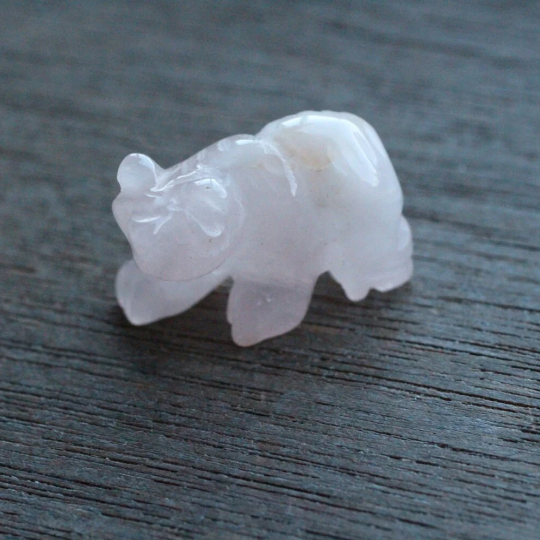 rose quartz bear wholesale gemstone figurines