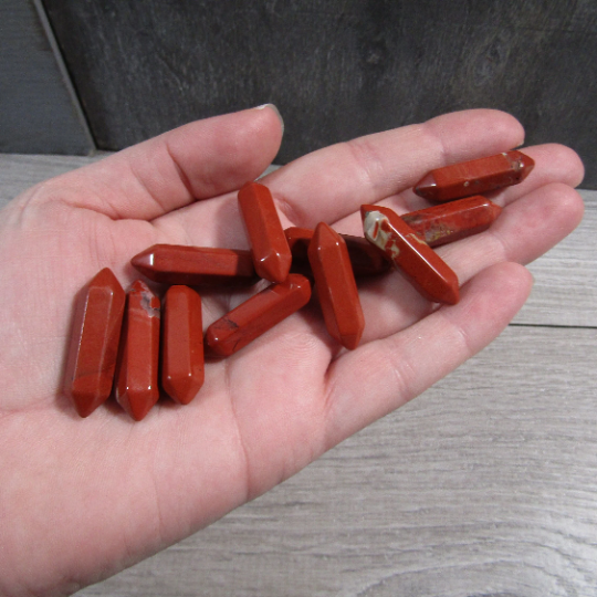 Small Gemstone Double Terminated Carved Crystal Wands