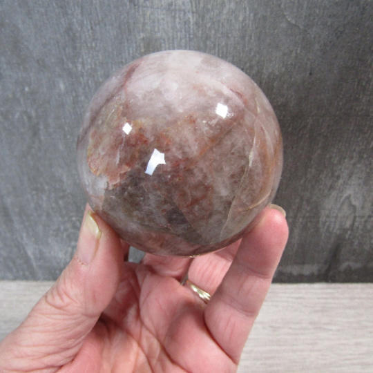 Hematoid Quartz large sphere for gift shop inventory