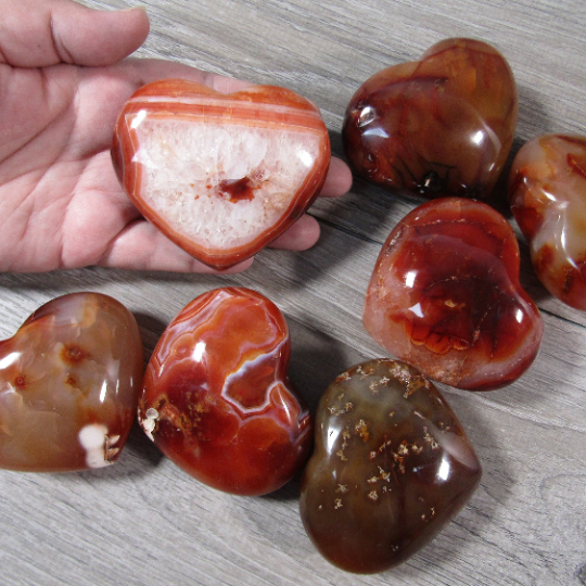 carnelian wholesale crystal hearts for metaphysical shops