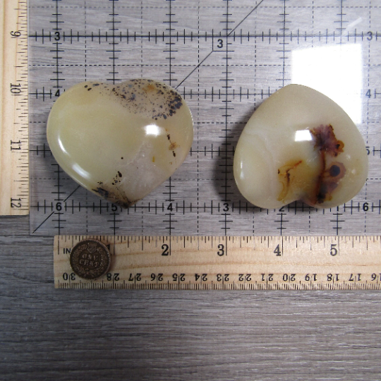 dendritic agate bulk crystal hearts
