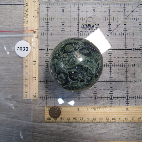 green jasper sphere