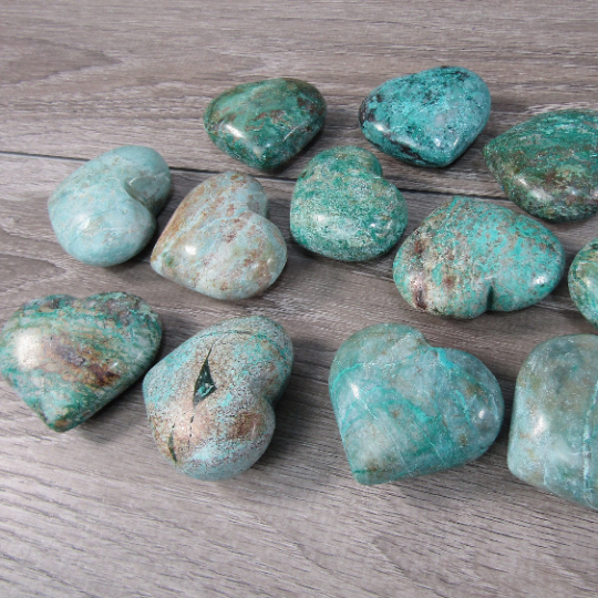 chrysocolla bulk crystal hearts