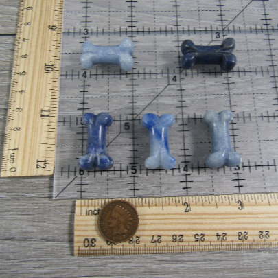 Gemstone Dog Bone Figurine –Small Crystal Carving, Gift Shop