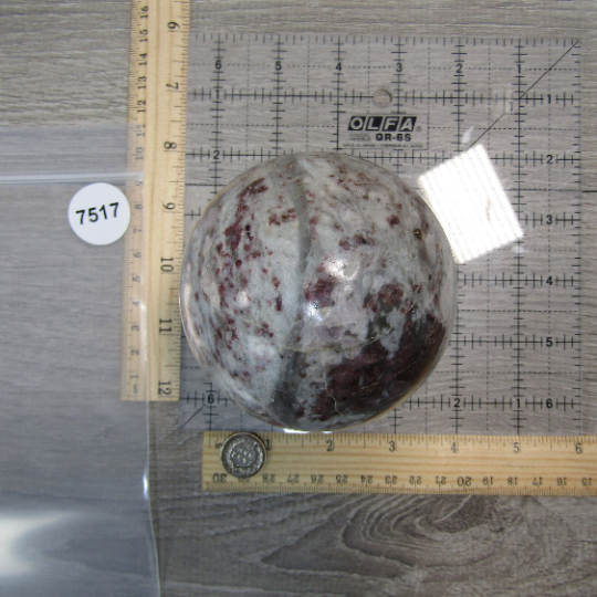 Large Pink Tourmaline in Quartz Sphere – Display Crystal