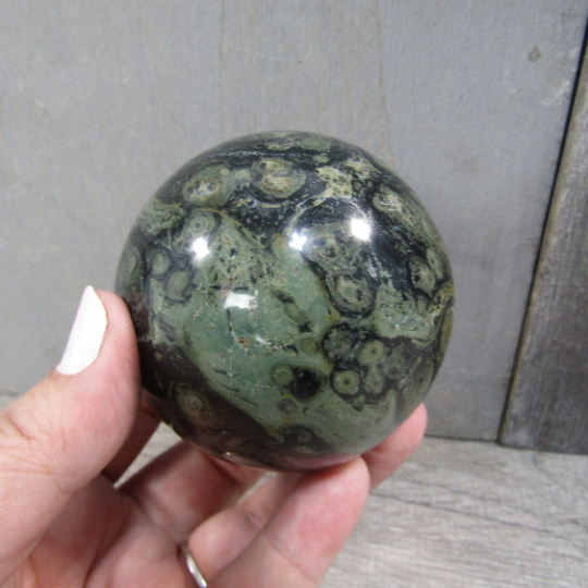Kambaba Jasper Sphere – Large Display Size for Crystal Shops