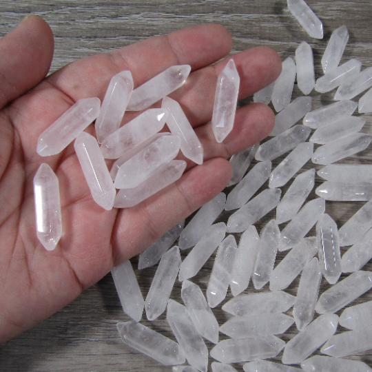 quartz double terminated crystal wand