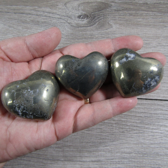 pyrite crystal hearts for gift shops