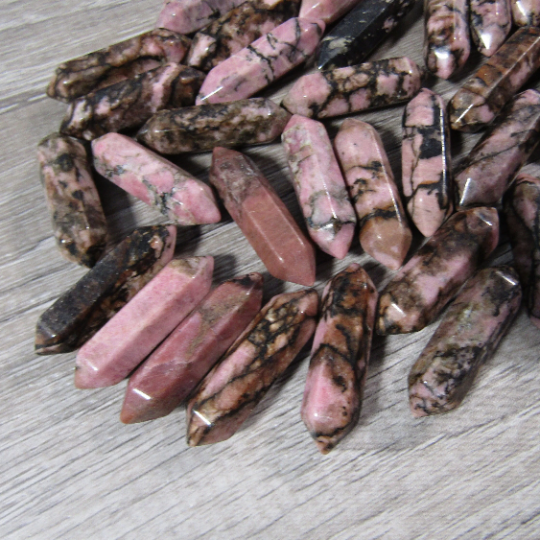 Small Gemstone Double Terminated Carved Crystal Wands