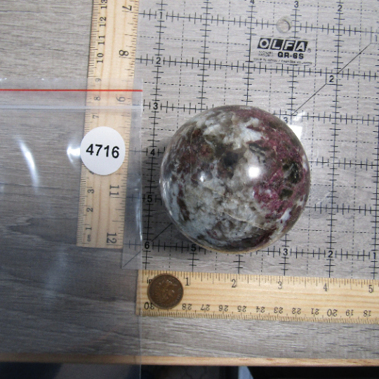 Large Pink Tourmaline in Quartz Sphere – Display Crystal