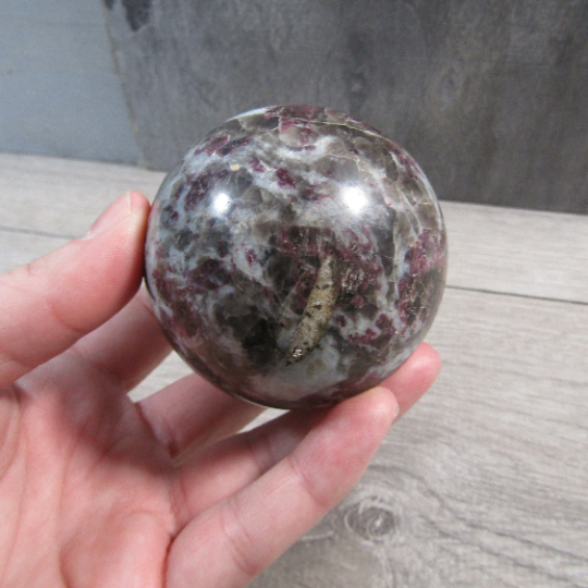 Large Pink Tourmaline in Quartz Sphere – Display Crystal