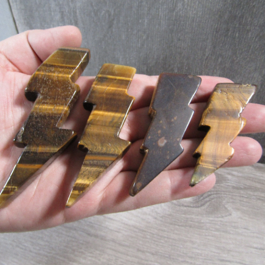tiger eye lightning bolt crystal shape wholesale