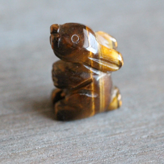 tiger eye small bunny rabbit figurine for gift shops