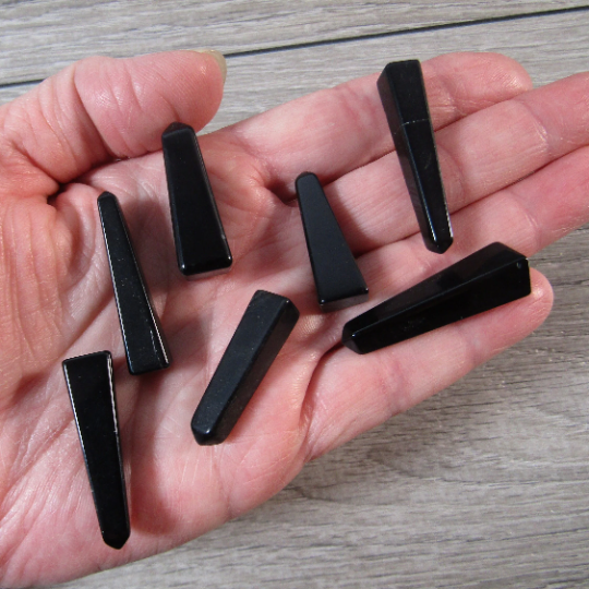 Obsidian crystal obelisk jewelry supply