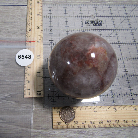 Fire Quartz sphere display size for metaphysical stores