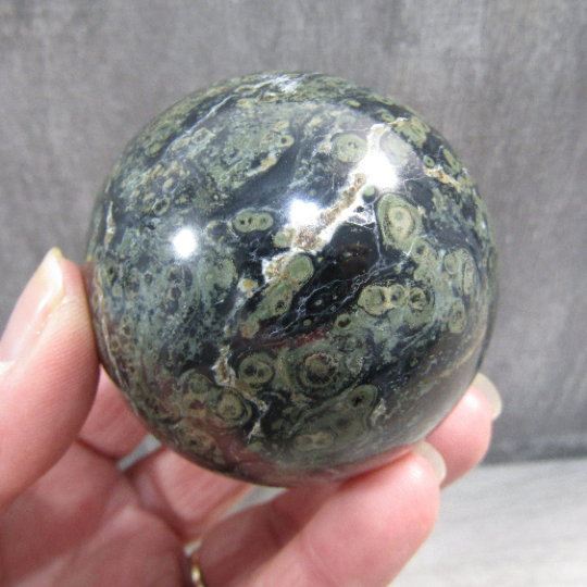 Kambaba Jasper Sphere – Large Display Size for Crystal Shops