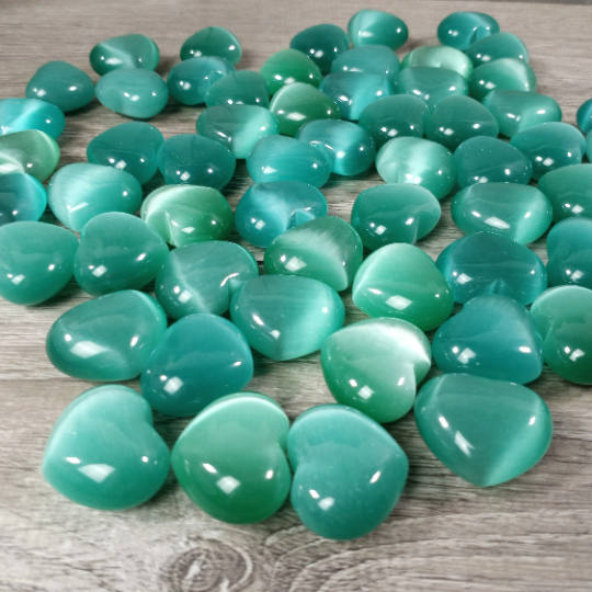 Bulk Fiber-Optic Puffy Heart Crystals