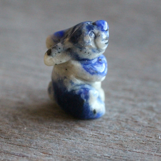 sodalite small bunny charm