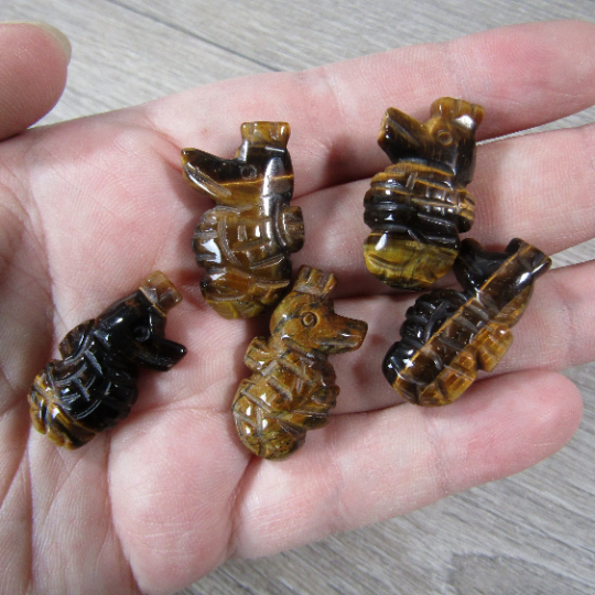 tiger eye seahorse 1 inch crystal figurines