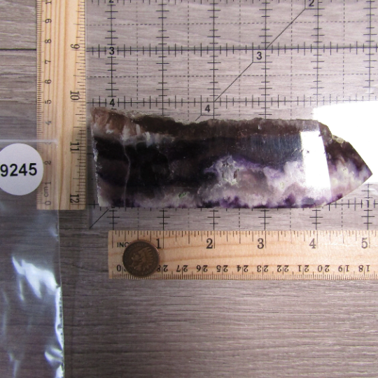 Color-banded Fluorite crystal obelisk bulk display