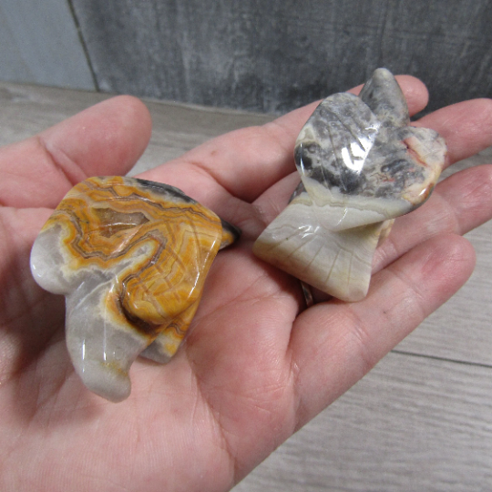crazy lace agate eagle figurine for metaphysical shops