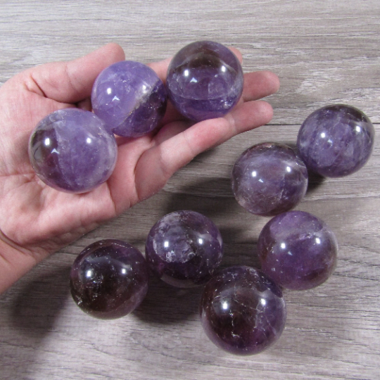 Gemstone Sphere by the Inch – Bulk Crystal Spheres