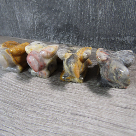 crazy lace agate wholesale crystal eagle statue with natural stone