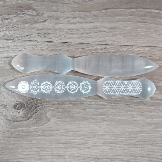 Selenite Polished Wands and Athame Blades – Assorted Styles Metaphysical Shops