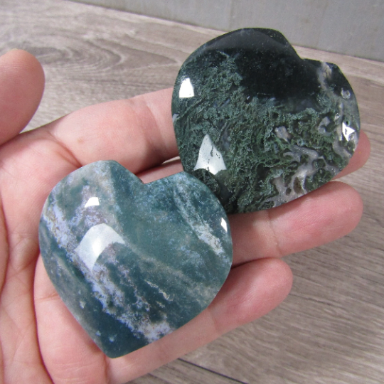 moss agate green hearts metaphysical wholesale