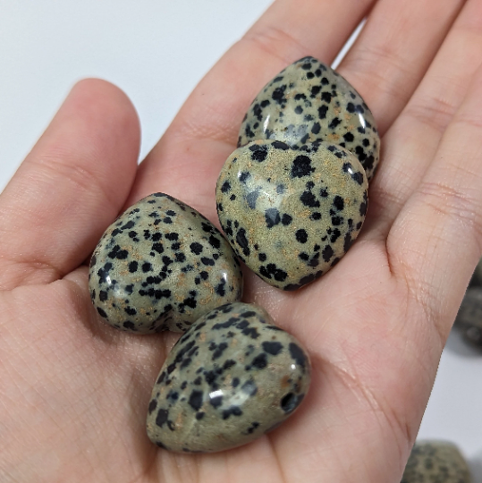 dalmatian jasper wholesale bulk crystal heart beads