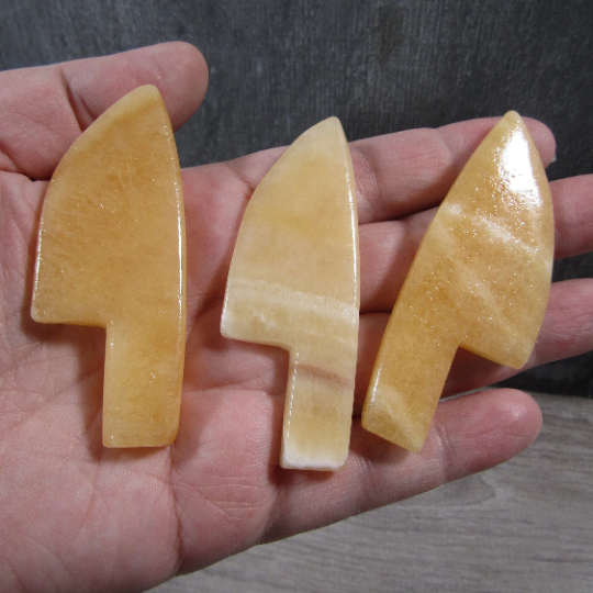 Orange Calcite athame ideal for rituals, altar use, or decorative display