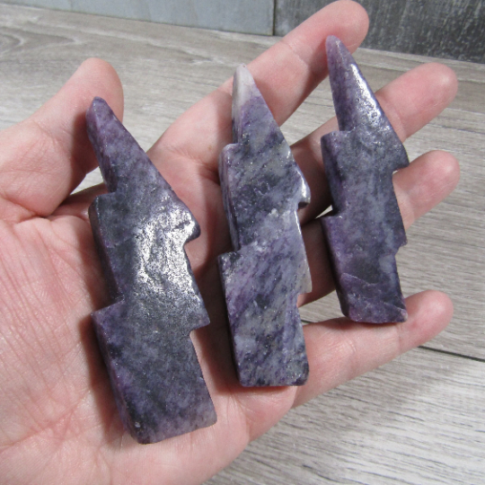 lepidolite lightning bolt crystal shape wholesale