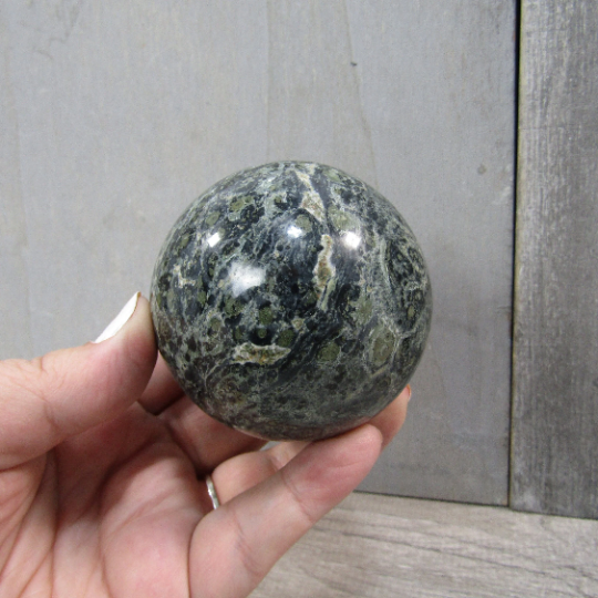Kambaba Jasper Sphere – Large Display Size for Crystal Shops
