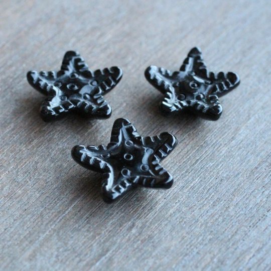 obsidian starfish small figurines - wholesale