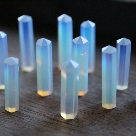 opalite crystal obelisks for wire wrapping wholesale