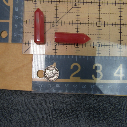 cherry quartz small pillars