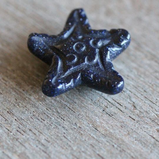 blue goldstone starfish charm