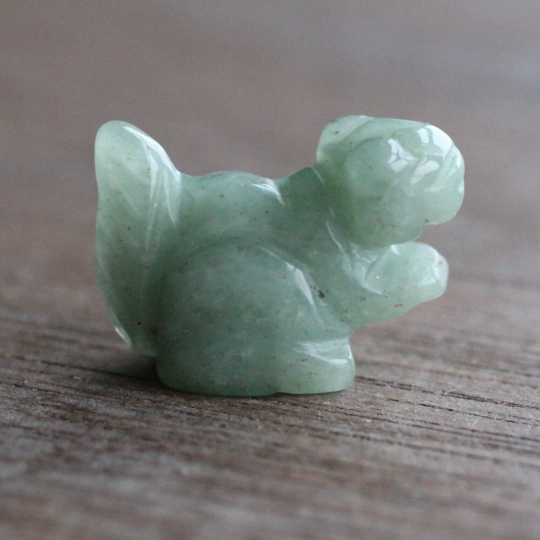 aventurine squirrel small crystal carvings