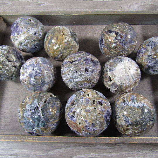 Gemstone Sphere by the Inch – Bulk Crystal Spheres