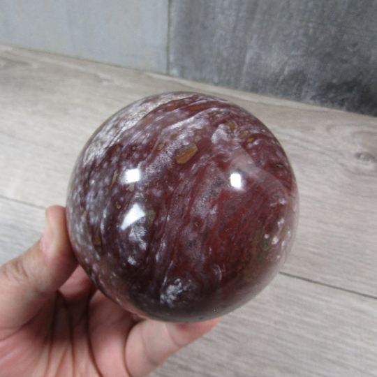 Natural Ocean Jasper sphere large size for retail