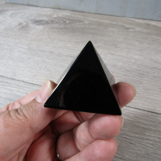 Obsidian polished gemstone pyramids bulk