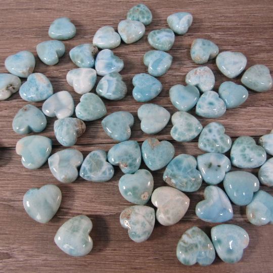 larimar healing crystal heart stones for sale