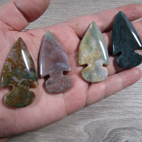 moss agate bulk crystal arrowheads