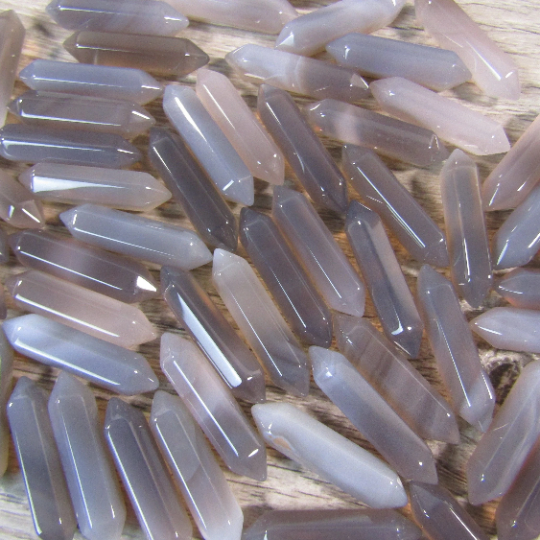 Botswana agate polished double terminated crystal point