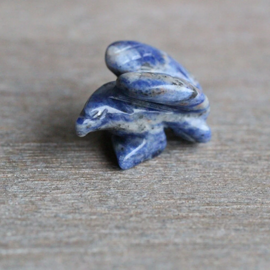 sodalite blue eagle charm
