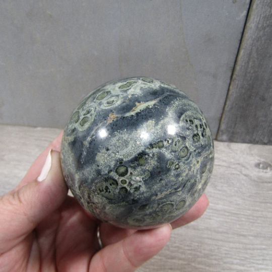 Kambaba Jasper Sphere – Large Display Size for Crystal Shops