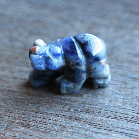 sodalite bear small crystal carvings