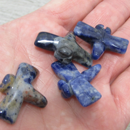 sodalite dragonfly mini gemstone statues