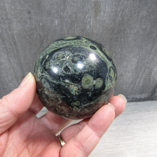 Kambaba Jasper Sphere – Large Display Size for Crystal Shops