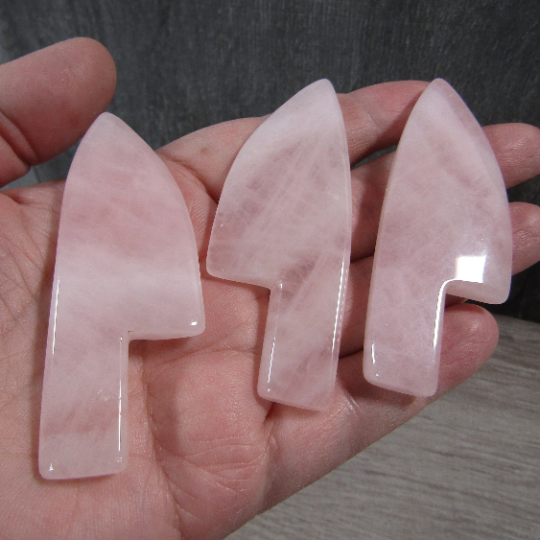 Rose Quartz Natural stone athame knife for crystal stores bulk